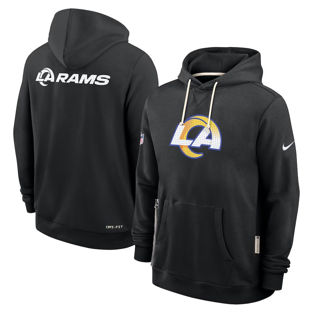 Men 2026 NFL Los Angeles Rams hoodie black 01->los angeles rams->NFL Jersey